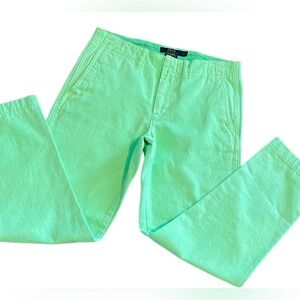 POLO RALPH LAUREN QUIN BOYFRIEND NEON GREEN CHINO, SIZE 2
